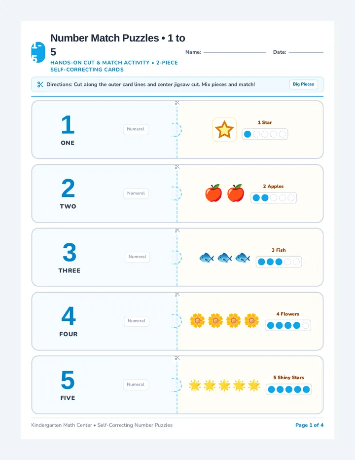 Snap Match Puzzle Activity