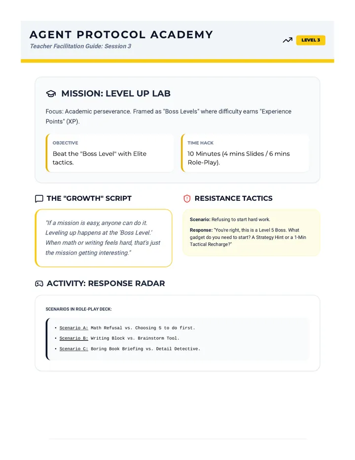 Level Up Teacher Guide