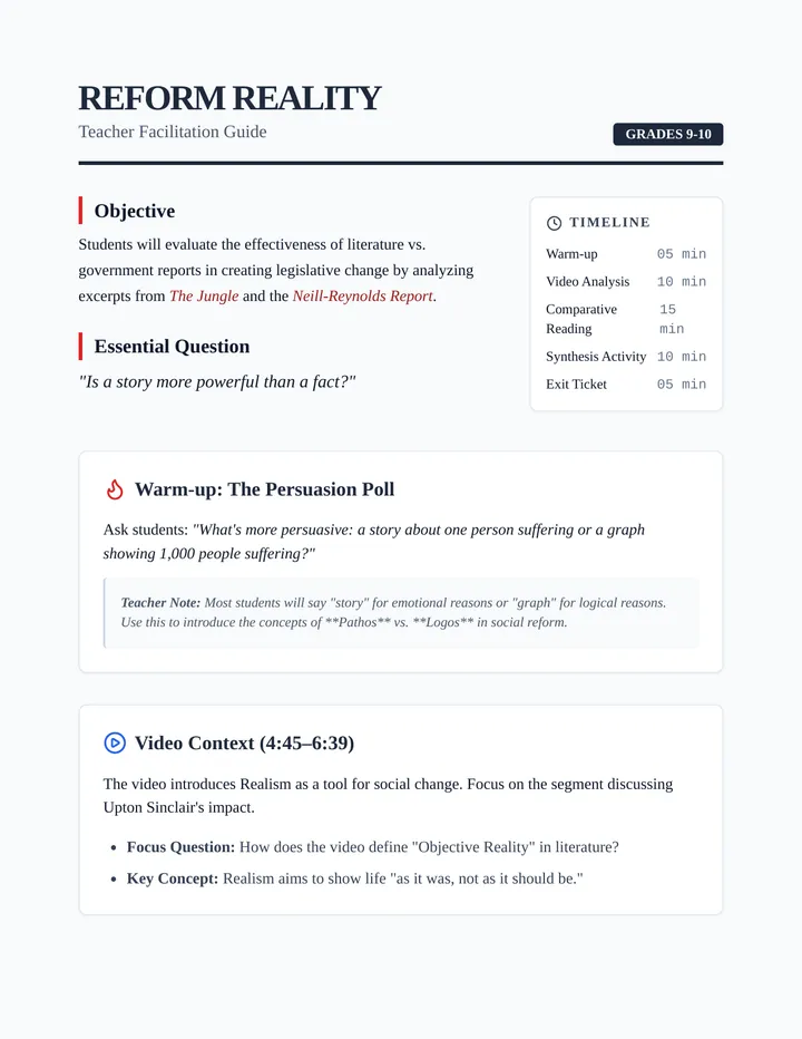 Reform Reality Teacher Guide