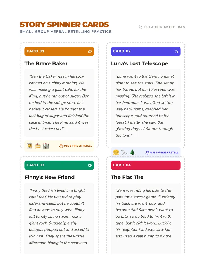 Story Spinner Cards Document