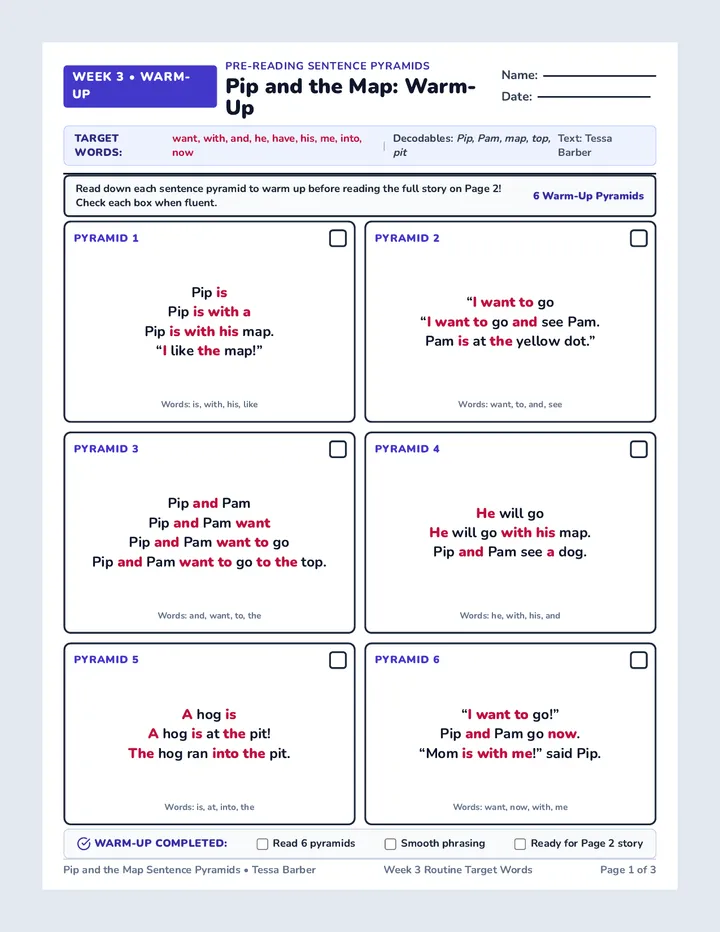 Week 3 Monday Decodable Reader