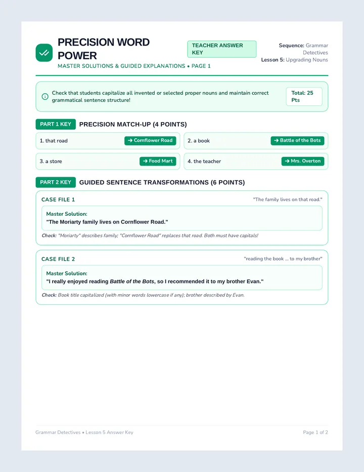 Precision Word Power Answer Key