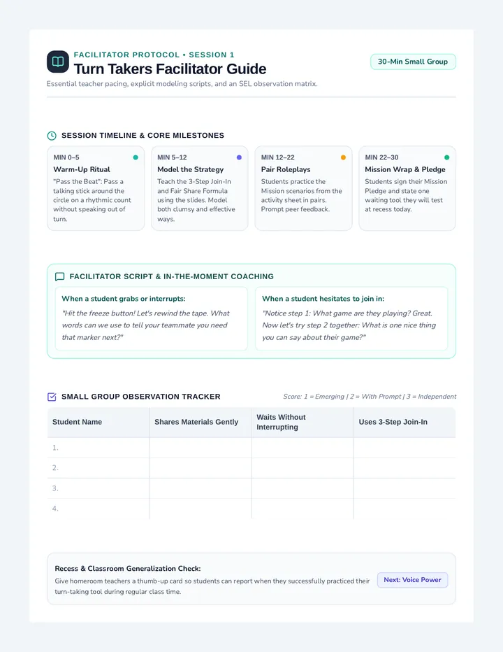 Turn Takers Facilitator Guide