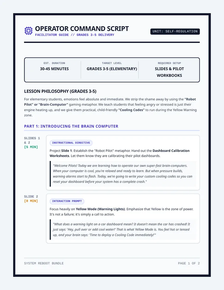 Operator Command Script