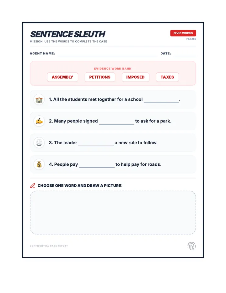 Rules and Rights Practice Worksheet