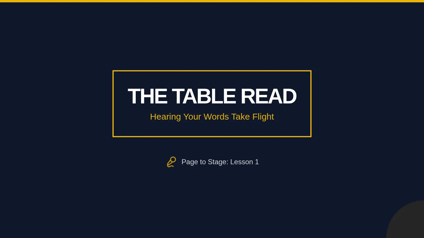 Table Read Slides