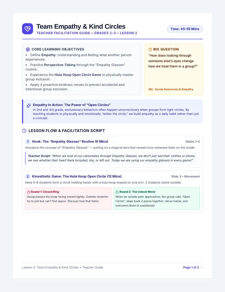 Team Empathy Lesson Guide