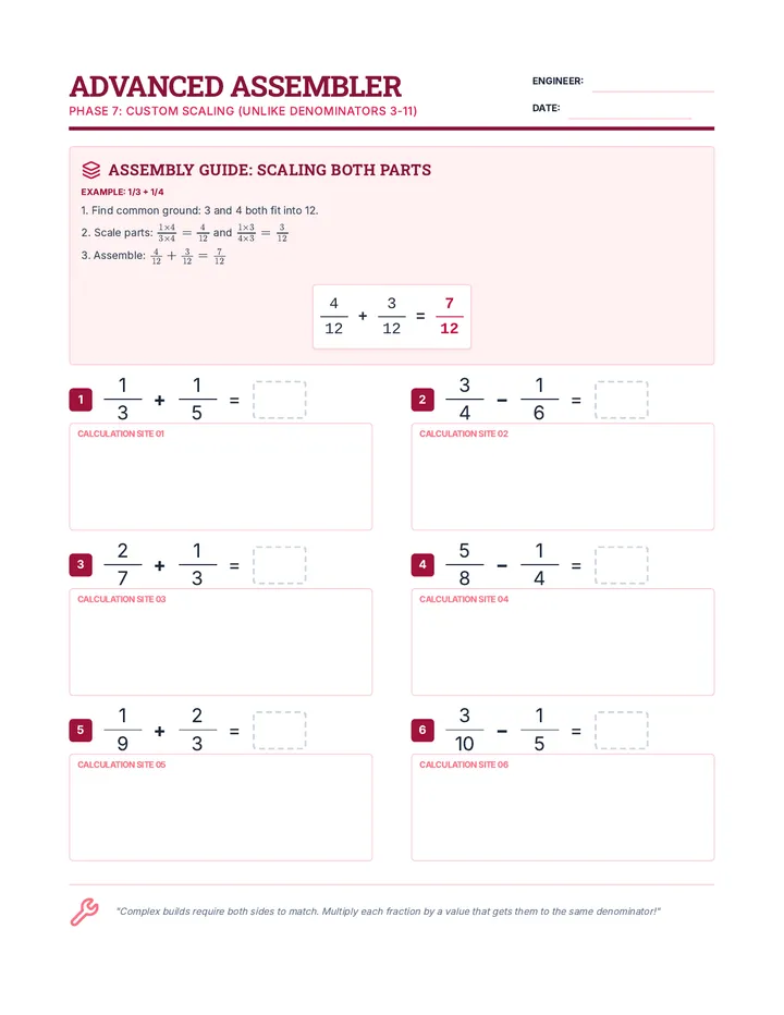 Advanced Assembler Worksheet