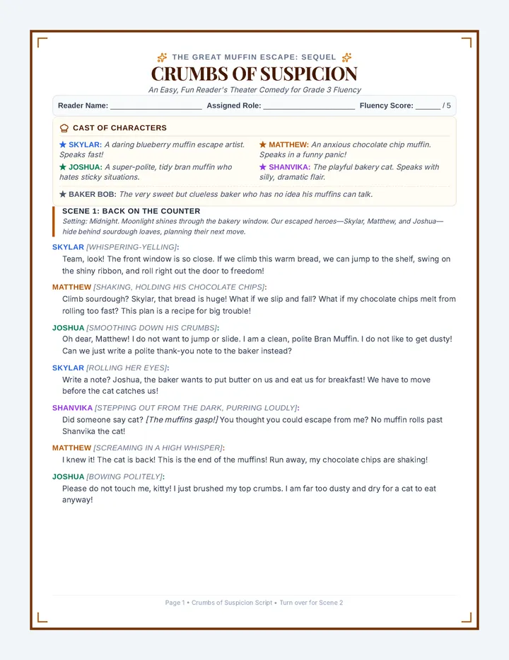 Crumbs of Suspicion Script
