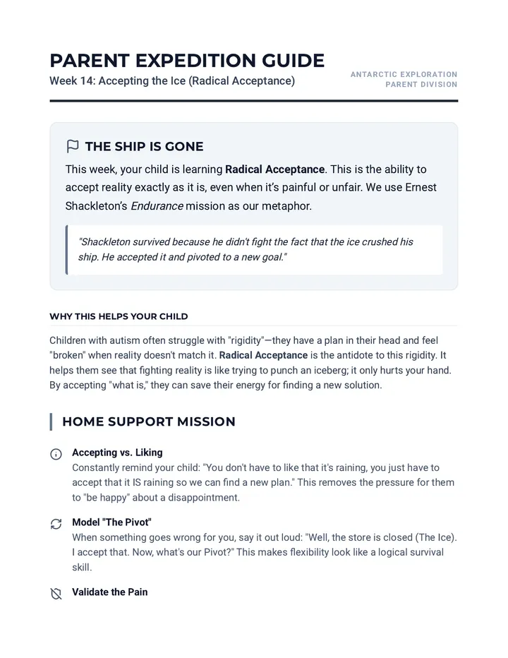 Abandon Ship Radical Acceptance Parent Guide