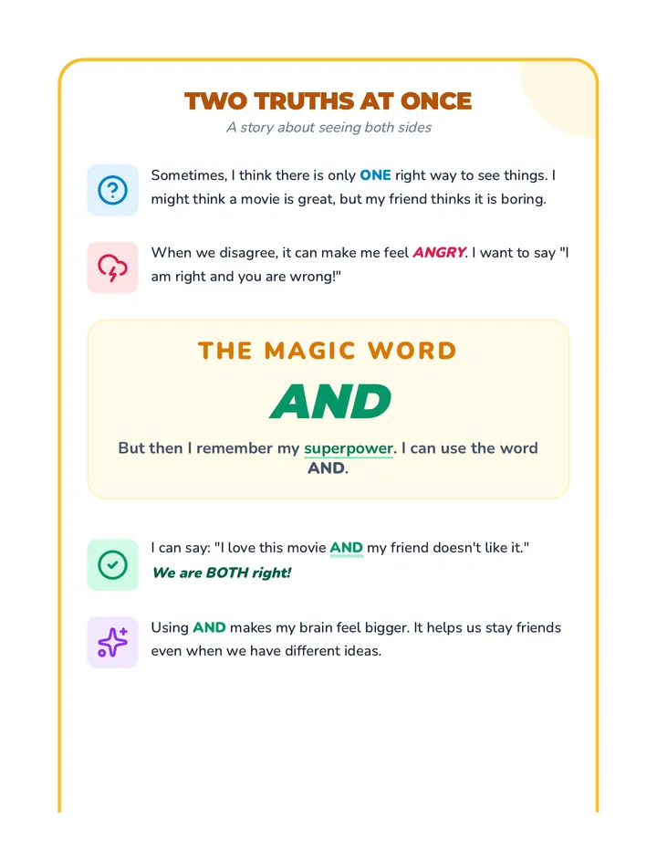 Two Truths Social Narrative