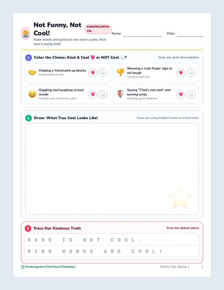 Heart and Hands Worksheet