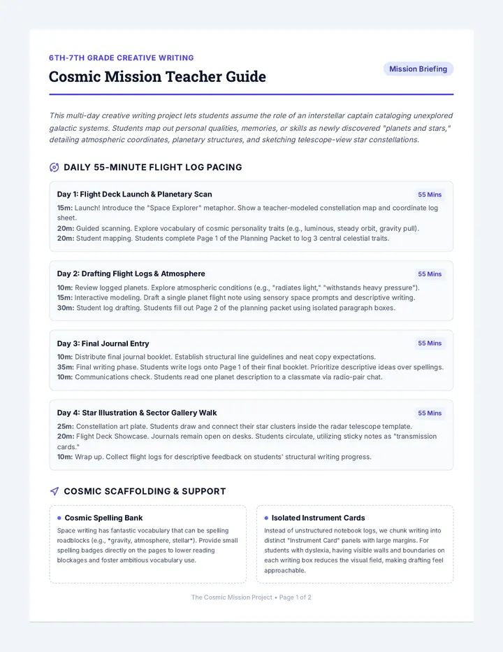 Field Guide of Me Teacher Guide