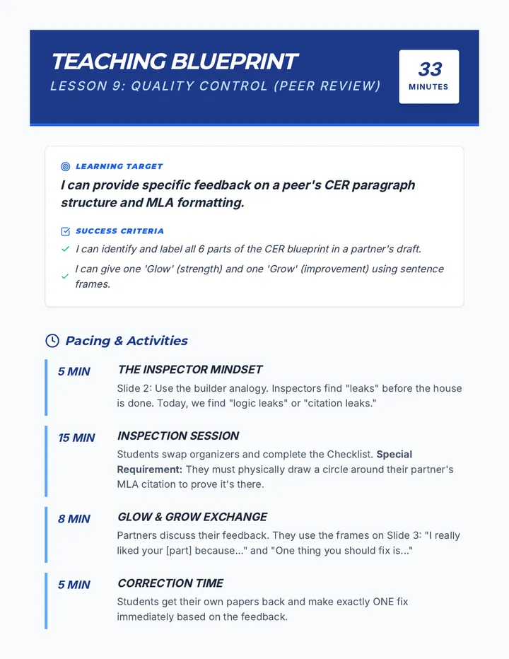 Lesson 9 Teacher Blueprint Quality Revised
