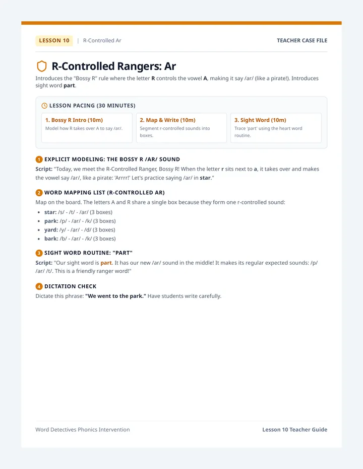 R-Controlled Rangers Ar Teacher Guide