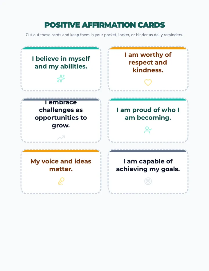 Positive Affirmations Cards