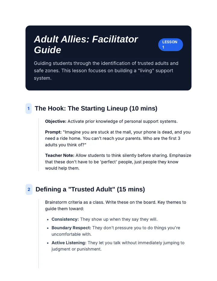 Adult Allies Facilitator Guide