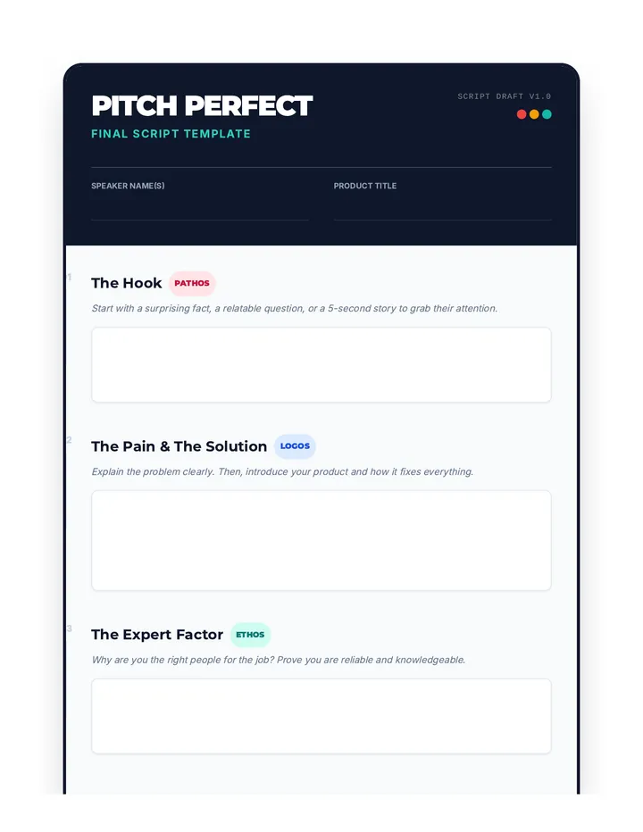 Pitch Perfect Script Template