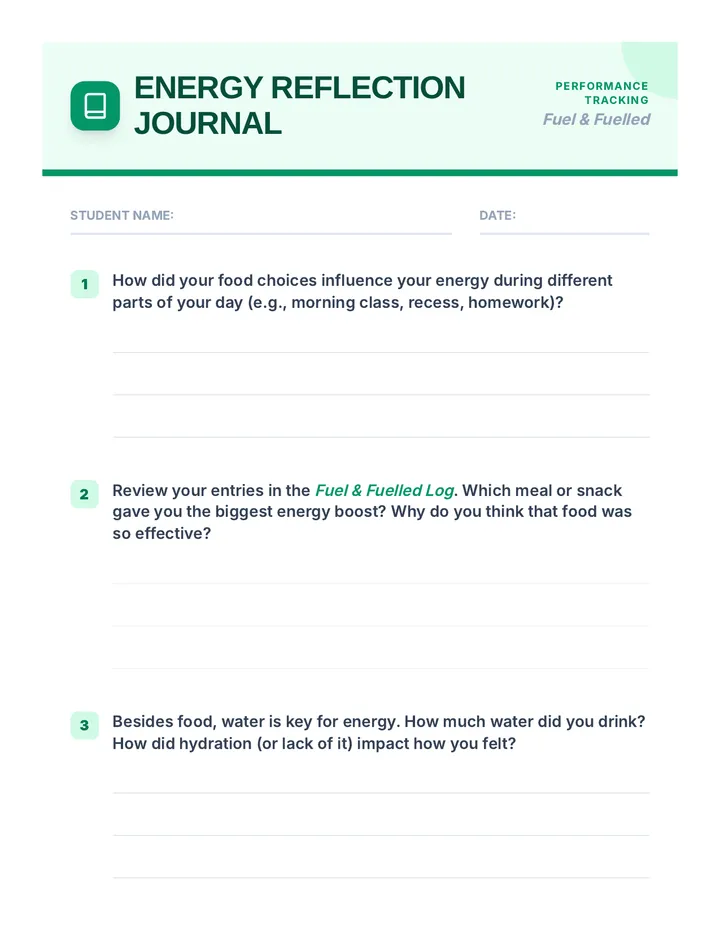 Energy Reflection Journal