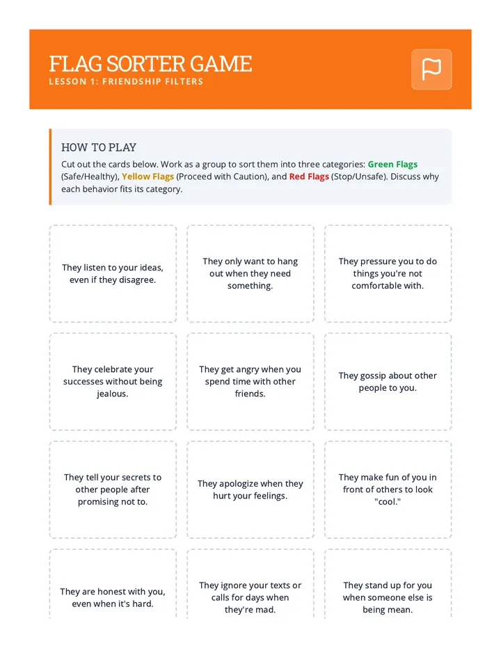 Flag Sorter Game