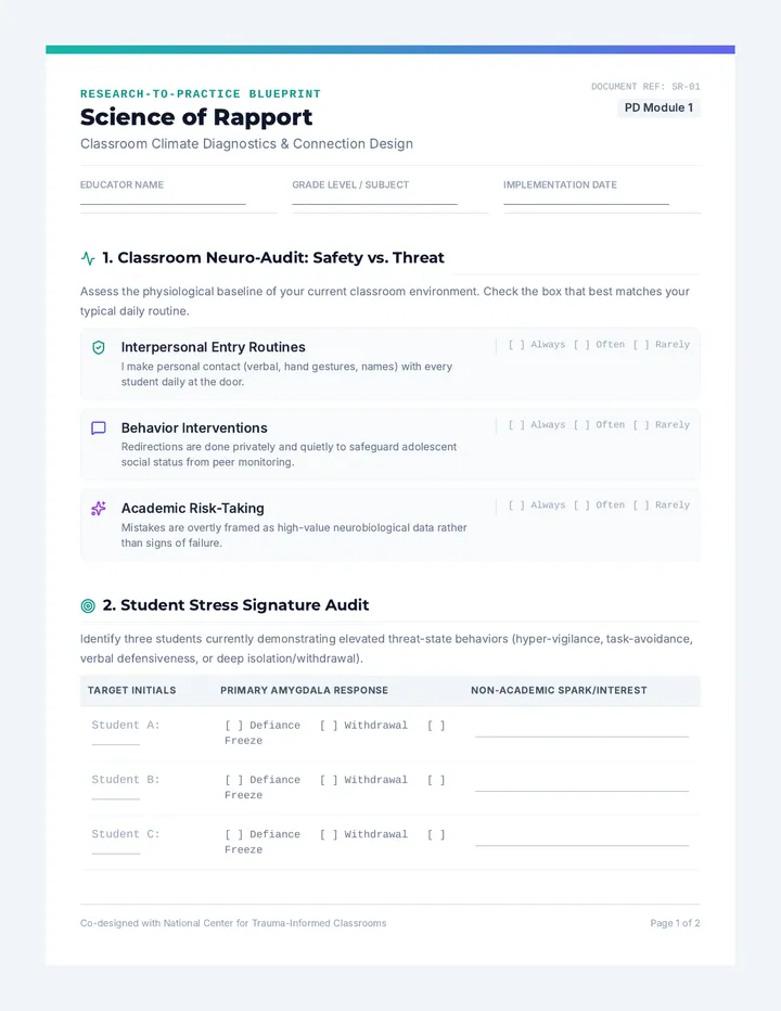 Science of Rapport Action Plan