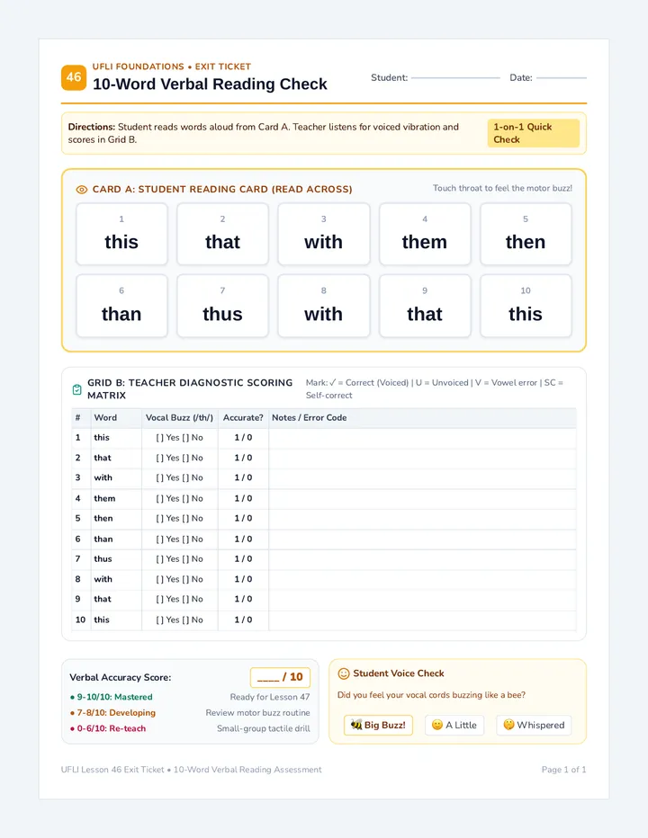 Quick Check Exit Ticket