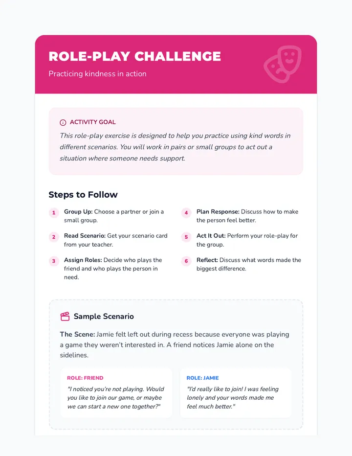 Words Matter Role-Play Activity Guide