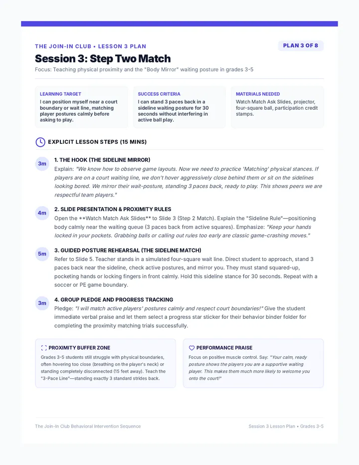 Body Match Lesson Plan