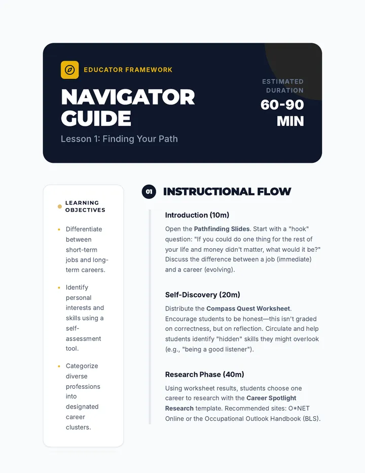 Navigator Teacher Guide