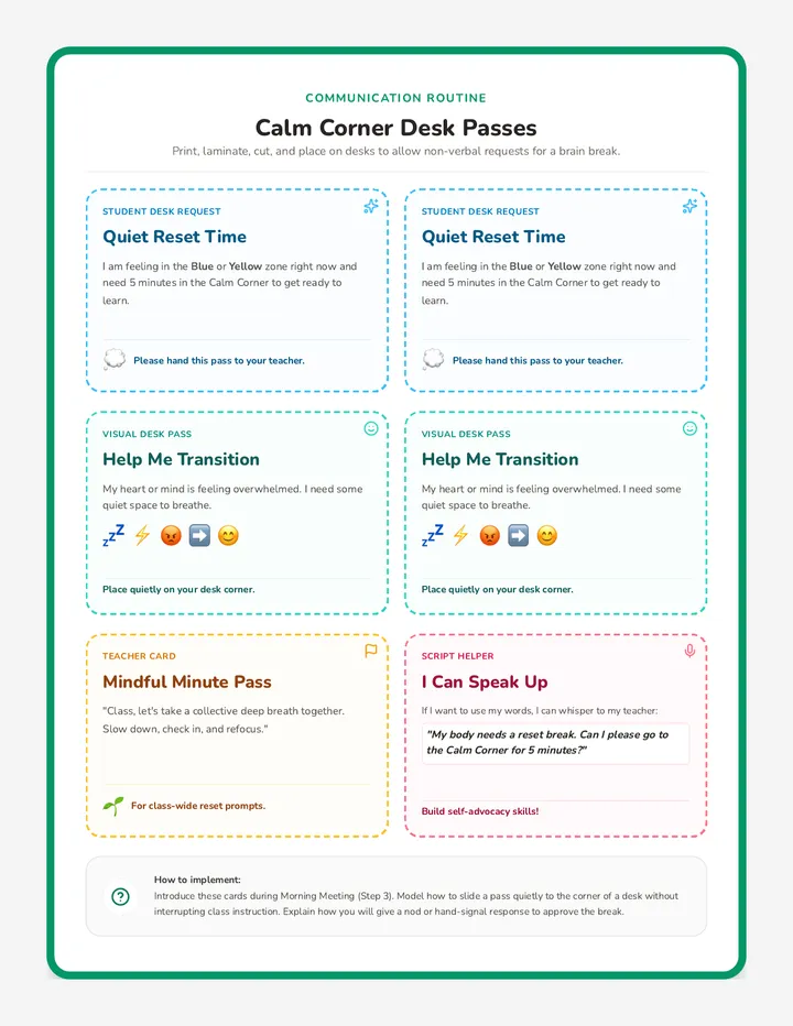 Calm Corner Access Cards