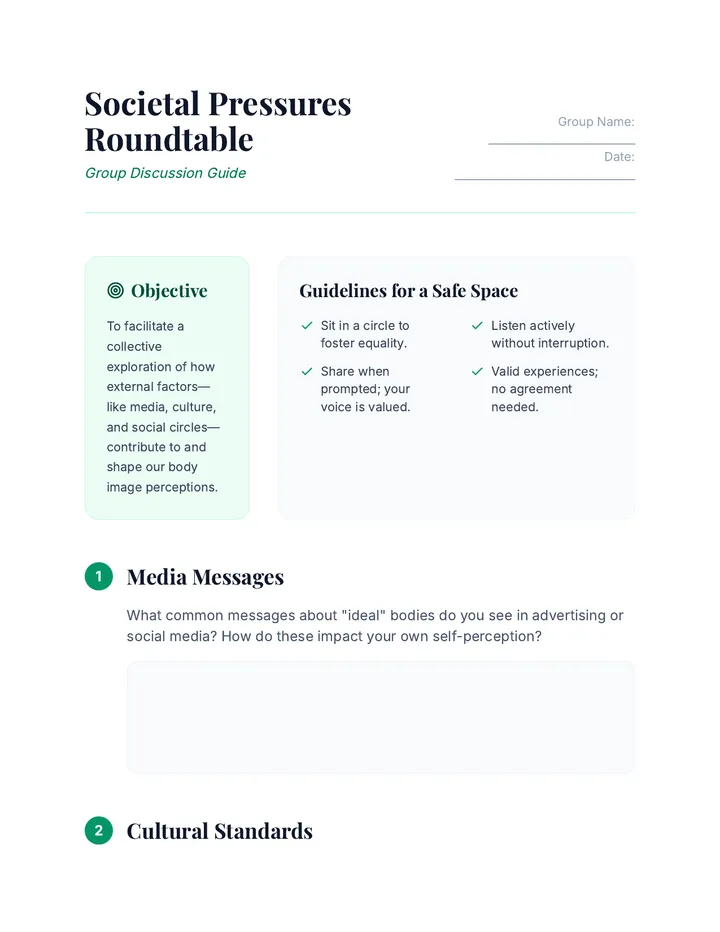 Societal Pressures Roundtable Handout