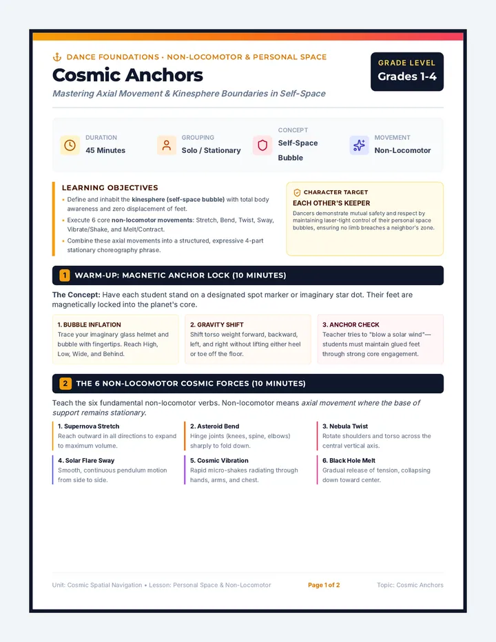 Cosmic Anchors Lesson Plan