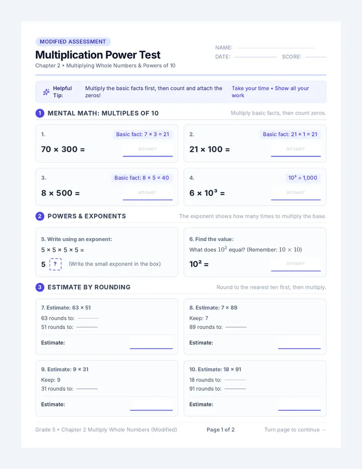 Multiplication Boost Test