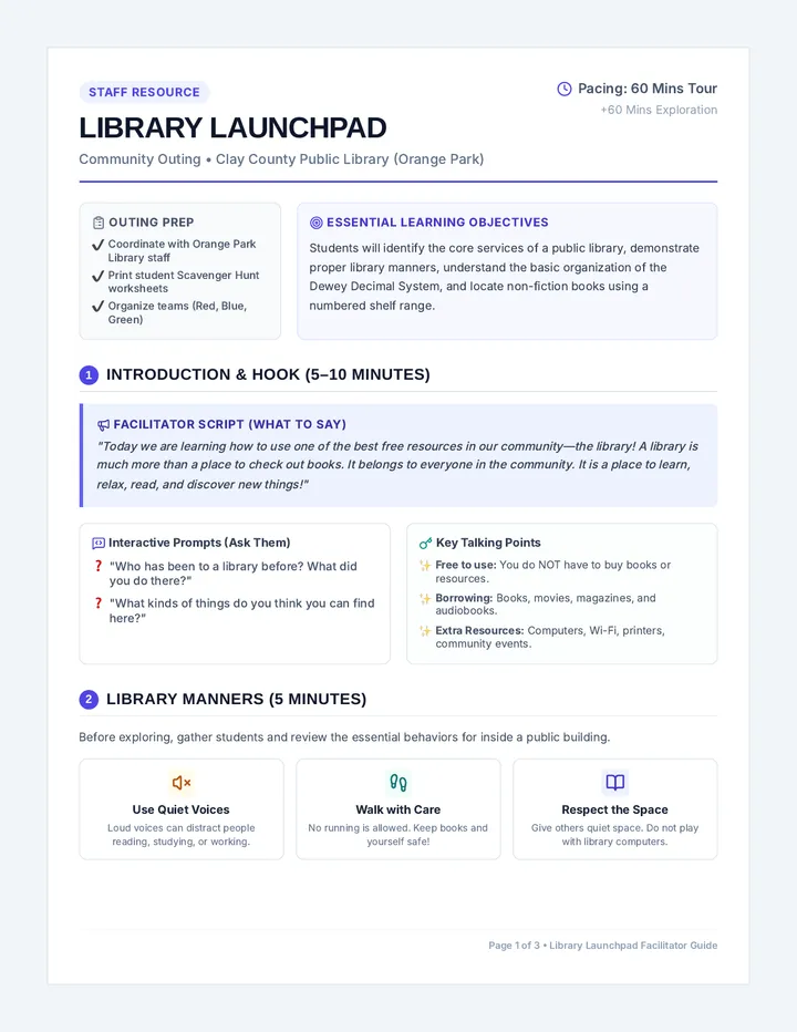 Library Facilitator Guide