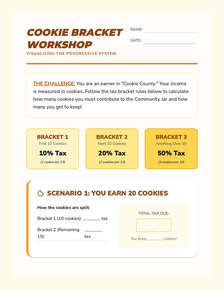 Cookie Bracket Worksheet
