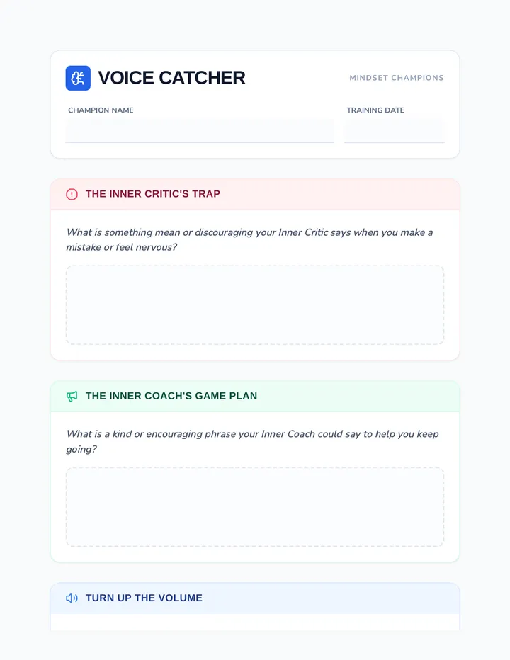 Voice Catcher Worksheet