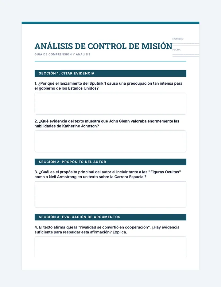 Analisis Control Mision Spanish Worksheet v2
