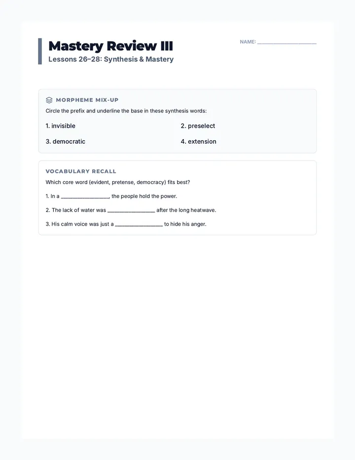 Lesson 29 Expanded Handout