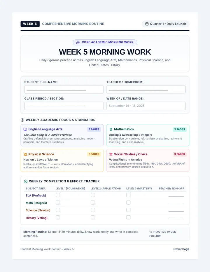 Morning Spark Student Packet