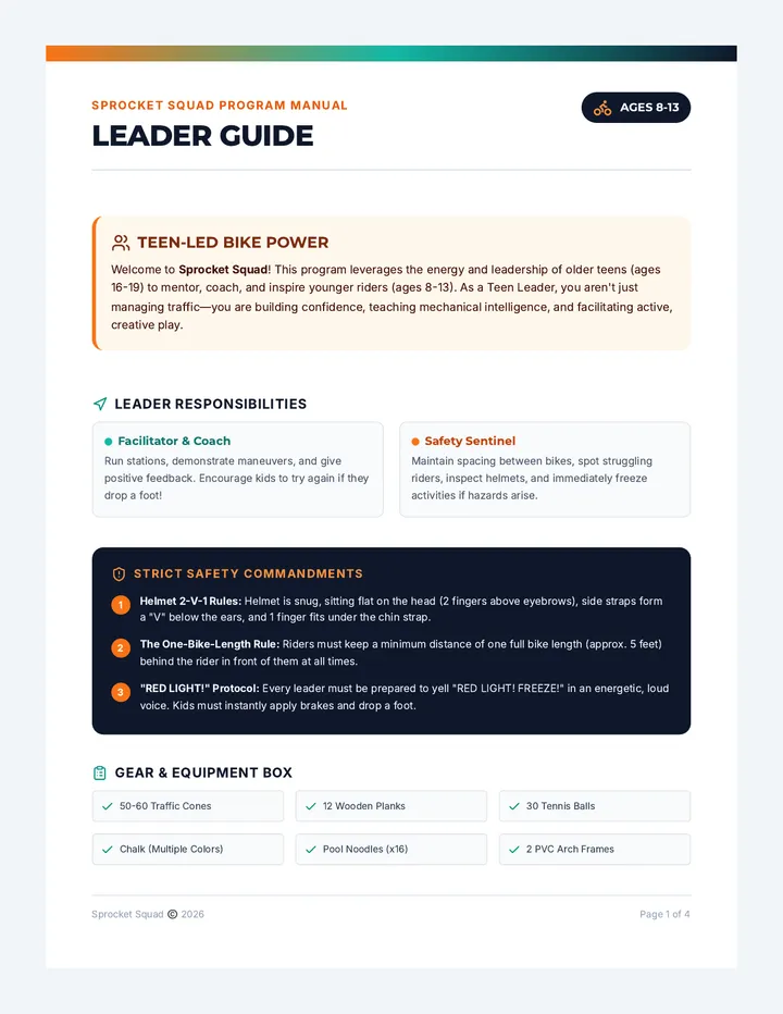 Sprocket Squad Leader Guide