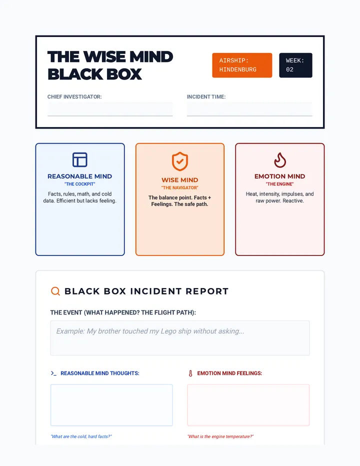 Black Box Wise Mind Worksheet