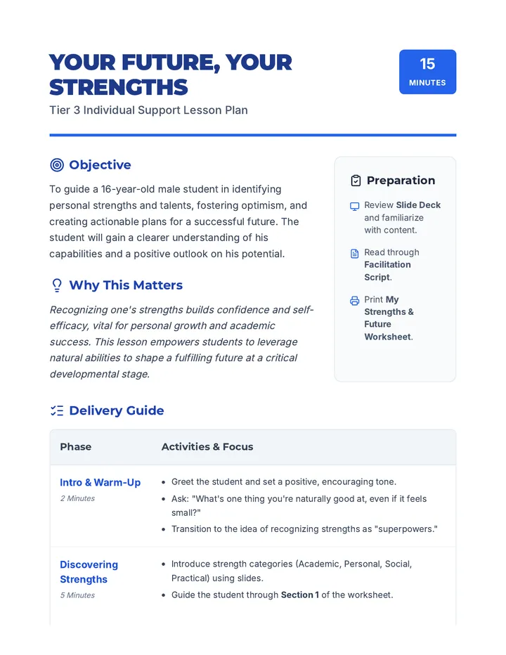 Future Strengths Teacher Guide