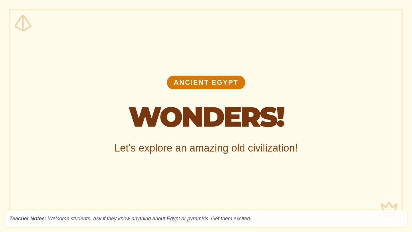Ancient Egypt Slides Deck