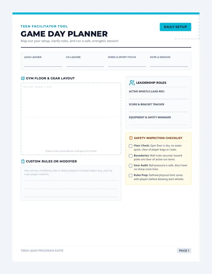 Facilitator Game Planner