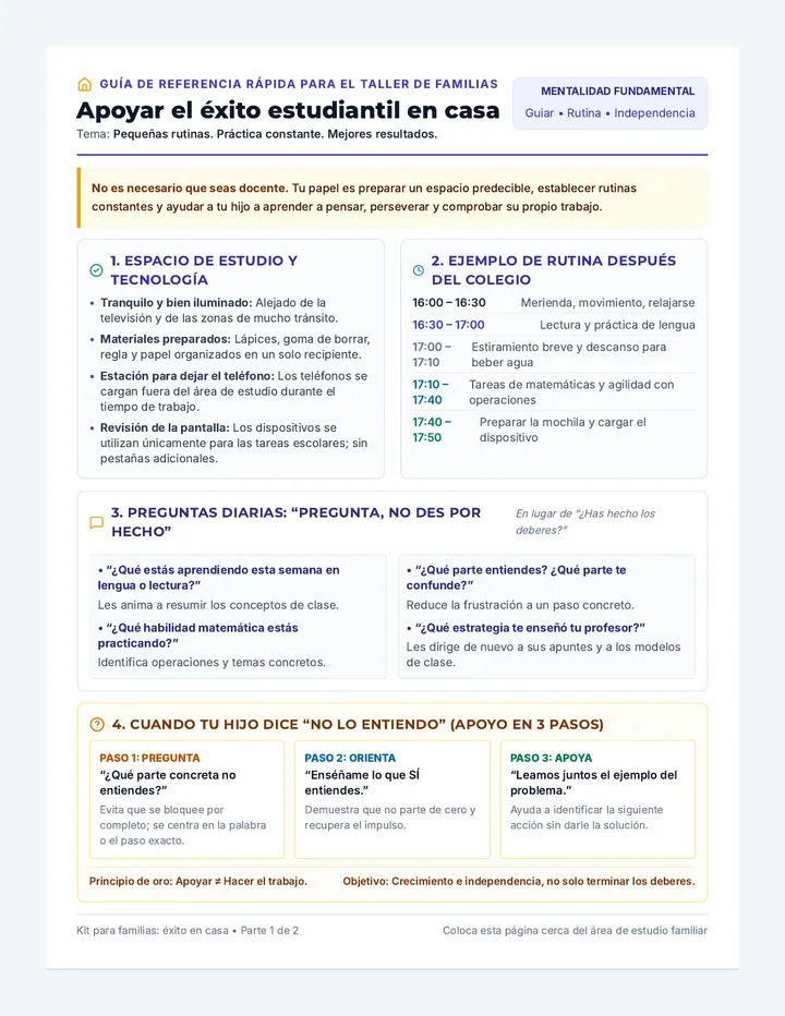 Home Success Parent Handout