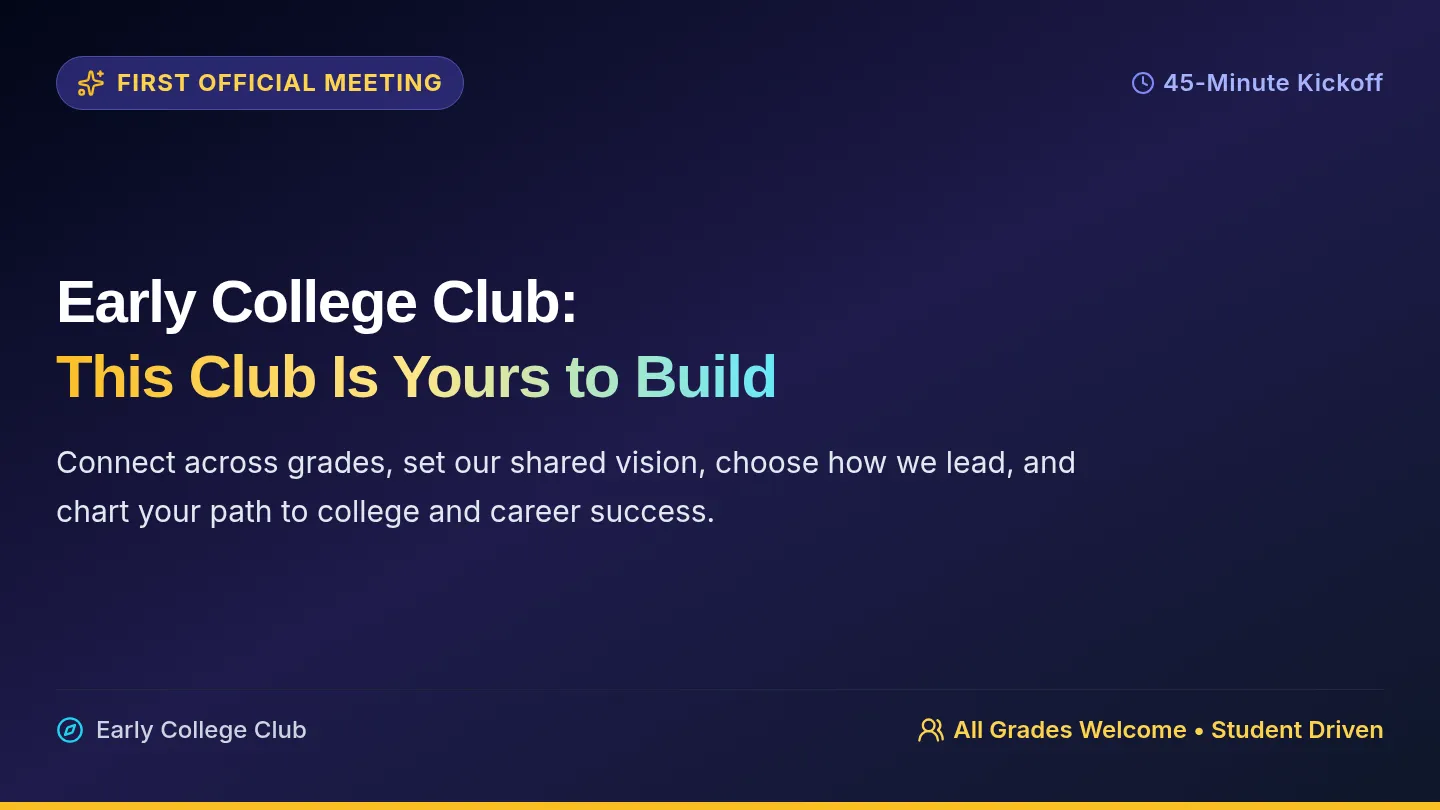 Early College Launch Slides