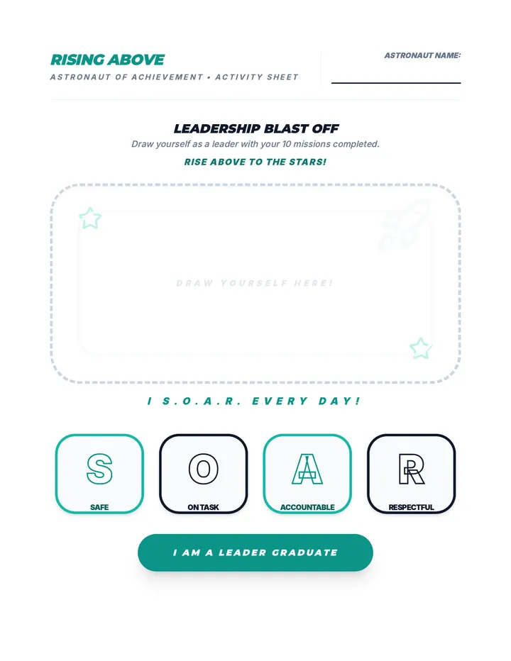 Rising Above Astronaut Activity Sheet
