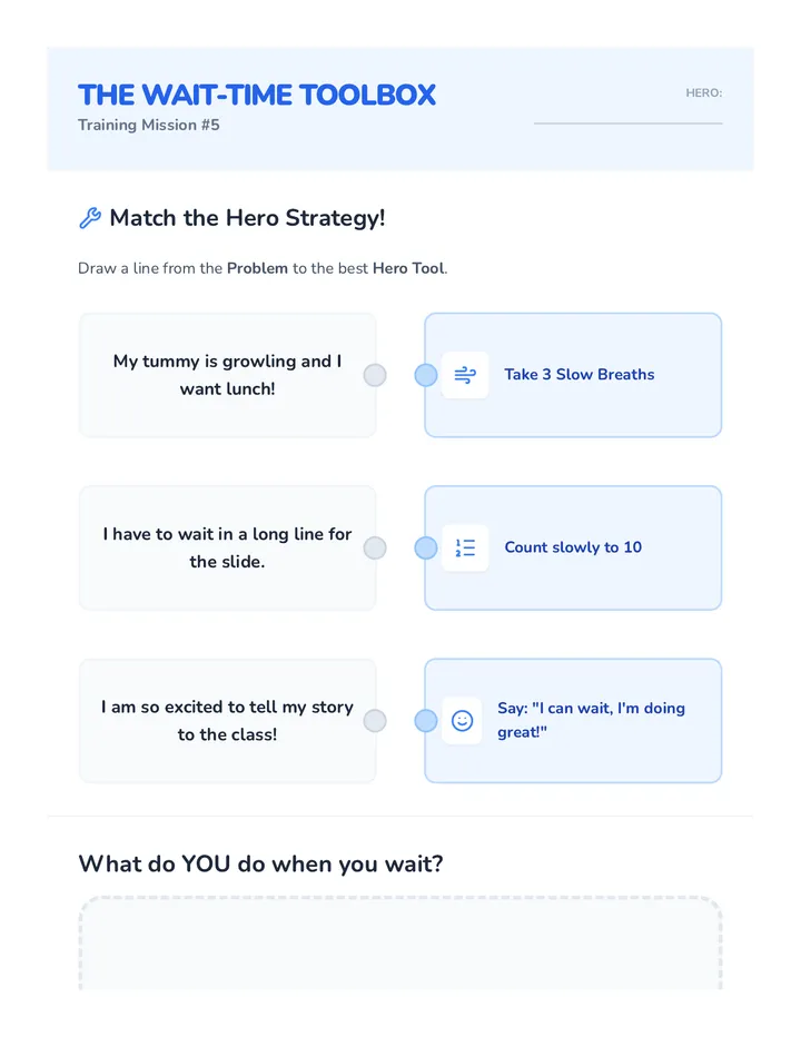 Patience Pros Toolbox Worksheet