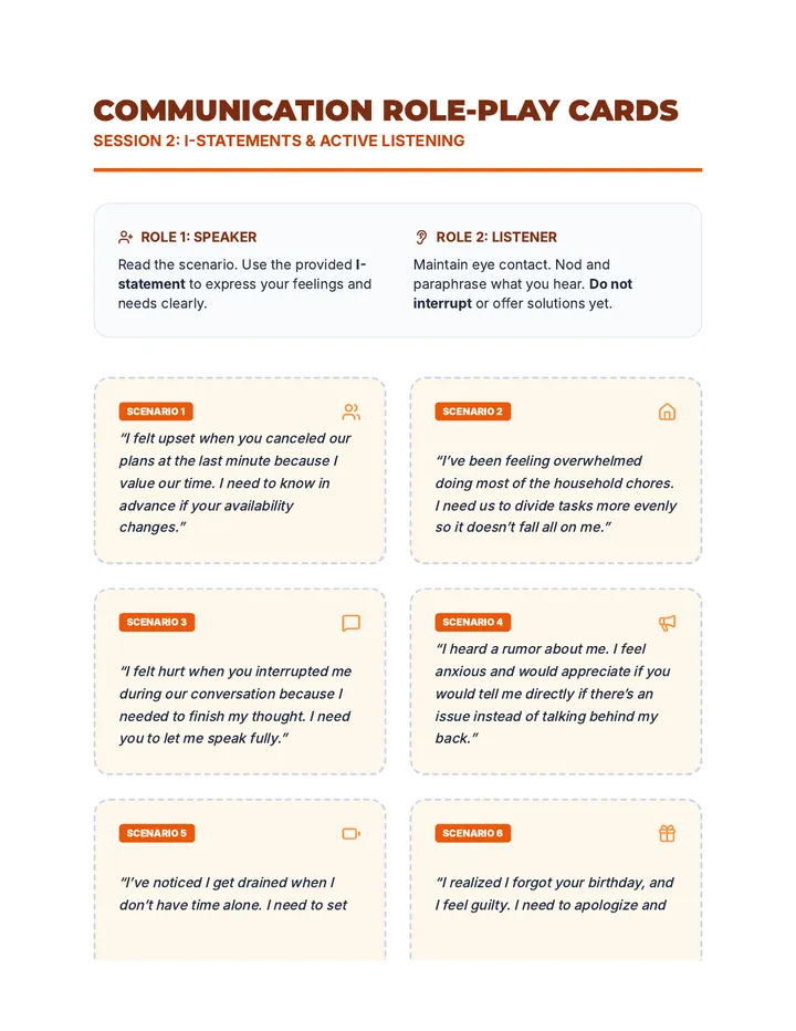 Communication Role Play Activity