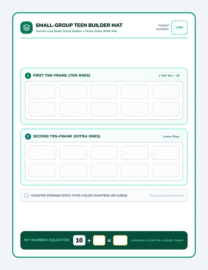 Guided Math Practice Mat